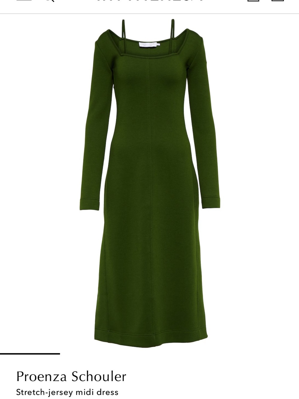 nwt proenza schouler stretch-jersey midi dress